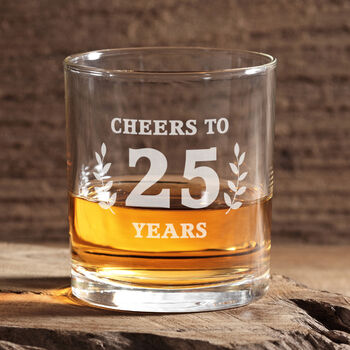 Personalised Retirement Cheers Engraved Whiskey Glass, 2 of 8