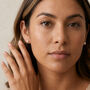 Sterling Silver Pink Freshwater Pearl Stud Earrings, thumbnail 2 of 7