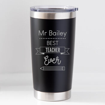 Personalised Best Teacher Ever Thermos Insulated Cup, 2 of 7