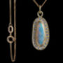 Opal Necklace With Diamonds In 18ct Yellow Gold, thumbnail 5 of 6
