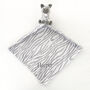 Personalised Snuggle Zebra Baby Comforter, thumbnail 4 of 7