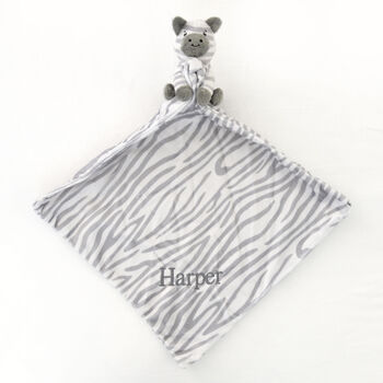 Personalised Snuggle Zebra Baby Comforter, 4 of 7