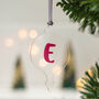 Clear Christmas Tree Bauble, Initial, thumbnail 3 of 5