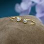 Sterling Silver Crystal Cz Huggie Hoop Earrings, thumbnail 11 of 12