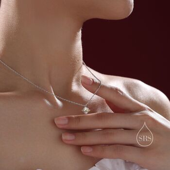 Dainty Planet Pendant Necklace In Sterling Silver, 4 of 10