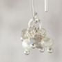 Labradorite And Pearl Silver Cluster Earrings, thumbnail 3 of 5
