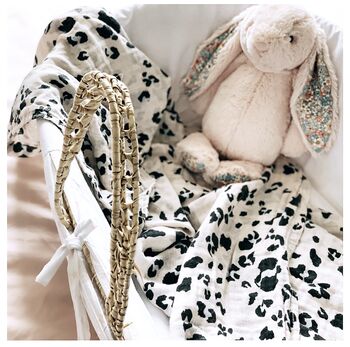 ‘The Swaddle’ Leopard Print Baby Muslin, 10 of 12