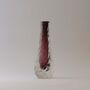 Tall Murano Glass Vase With Satin Leaf Detail, thumbnail 1 of 2