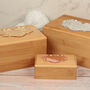 Floral Mirror Heart Wooden Bamboo Pet Ashes Casket, thumbnail 5 of 9