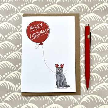 Tabby Cat Christmas Card, 3 of 5