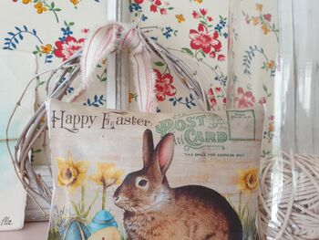 Easter Bunny Fabric Postcard Lavender Bag, 5 of 6