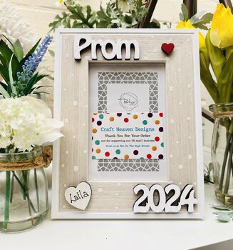 Personalised Prom Gift Photo Frame School 2024, 2 of 4