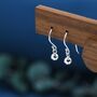 Tiny Silver Ball Drop Hook Earrings Sterling Silver, thumbnail 3 of 12