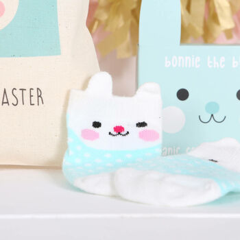 Organic Bunny Rabbit With Personalised Gift Bag, 3 of 3