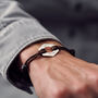 Personalised Men's Twenty Five Year Anniversary Sterling Silver Bracelet, thumbnail 7 of 9