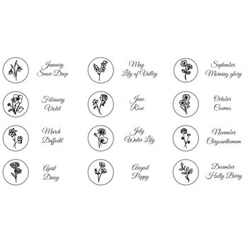 Personalised Birth Flower Pewter Keyring Birthday Gift For Her, 4 of 4