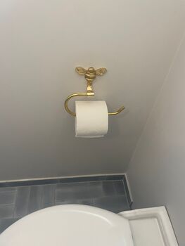 Brass Bee Toilet Roll Holder In Brass, 3 of 4