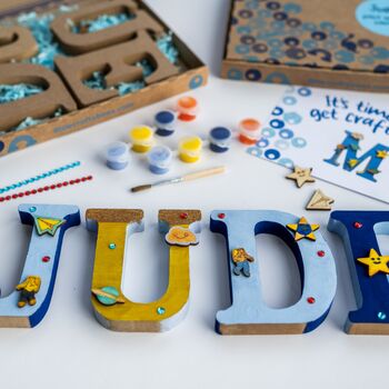 Personalised Paint Your Own Space Wooden Name, 5 of 6