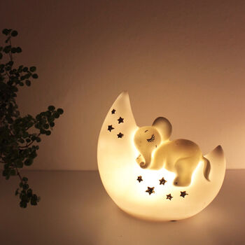 Personalised Elephant And Moon LED Night Light, 5 of 6