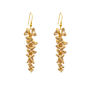 Gold Dust Orchid Bridal Earrings, thumbnail 3 of 5