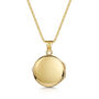 Italian Floral Round Locket – 18 K Gold Plated, thumbnail 5 of 5