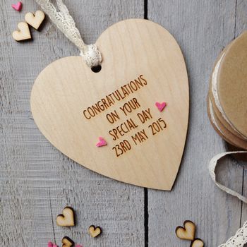 Personalised Noah's Ark Christening Or Baptism Heart, 3 of 5