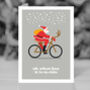 Funny Bike Lovers Christmas Card, Santa On A Bike, thumbnail 3 of 8