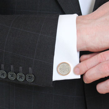 Personalised Sixpence Coin 1928 To 1967 Cufflinks, 9 of 9