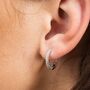 Large Twist Huggie Hoop Earrings, thumbnail 1 of 6