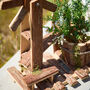 Wooden Lodge Bird House Planter, thumbnail 3 of 8