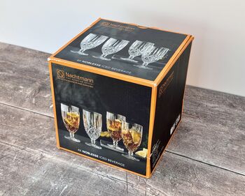 Set Of Four Crystal Cut Iced Beverage Glasses, 4 of 4