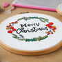 Merry Christmas Cross Stitch Kit, thumbnail 1 of 6