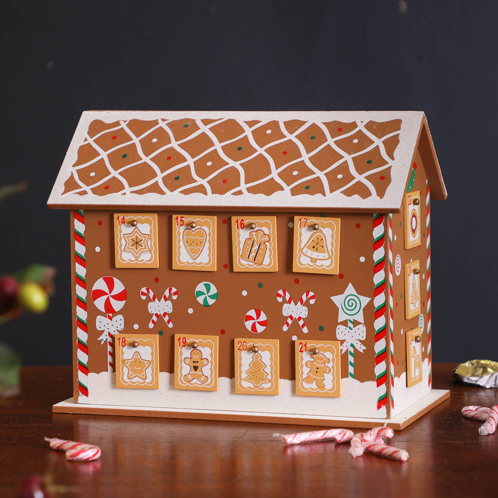 Winter Wonderland Gingerbread House Advent Calendar By Dibor
