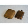 Tan Brown Leather Cased Hip Flask 6oz In Silver /Copper, thumbnail 6 of 10