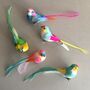 Set Of 12 Feather Bird Clip Decorations, thumbnail 2 of 11
