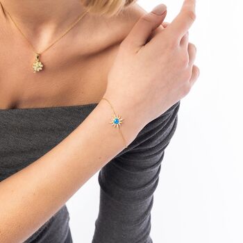 Blue Opal Sun Sterling Silver Set, 5 of 12