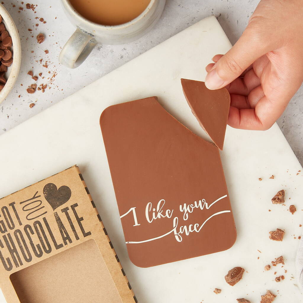 'I Like Your Face' Belgian Chocolate Valentine's Gift, 1 of 5