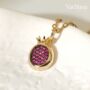 Purple Cubic Zirconia Pomegranate Pendant Necklace, thumbnail 1 of 2