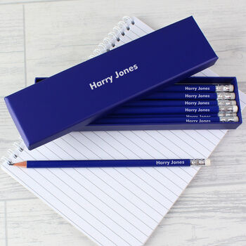 Personalised 12 Hb Pencils With Gift Box, 2 of 4