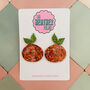Orange Glitter Resin Earrings, thumbnail 1 of 4