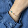 Silver Double Birthstone Bracelet, thumbnail 1 of 12