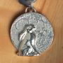 Hare Staring At The Moon Pewter Keyring, Hare Gifts, thumbnail 1 of 8