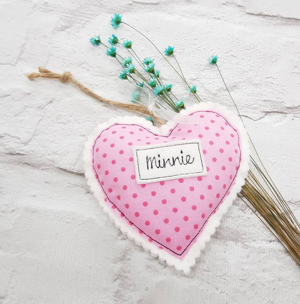 Personalised Hanging Heart Decoration By Honeypips | notonthehighstreet.com