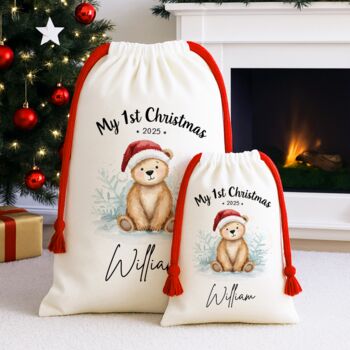 1st Christmas Bear Christmas Sack, 2 of 3