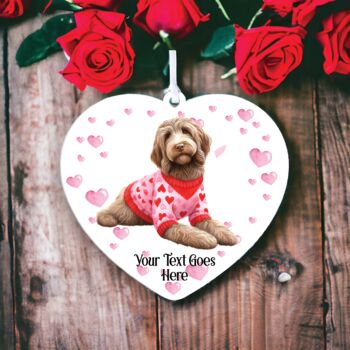 Personalised Spinone Italiano Dog Love Decoration, 2 of 2