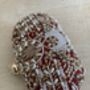 Maroon Handcrafted Embroidered Oval Clutch Bag, thumbnail 4 of 10