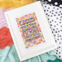 'Good Thoughts' Illustrated Typography Print, thumbnail 1 of 3