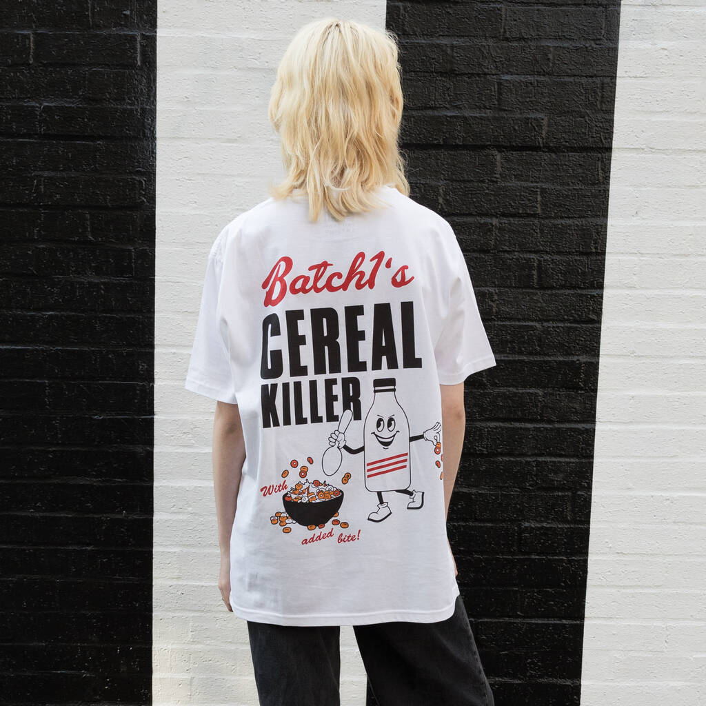 Cereal Killer Unisex Slogan T Shirt, 1 of 6