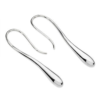 925 Sterling Silver Solid Drop Earrings, 2 of 4