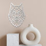 Wooden Animal Wall Art Geometric Wolf Gift For Home Or Study, thumbnail 6 of 9